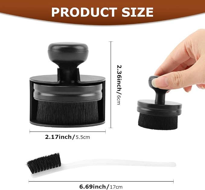 HONUTIGE 3 Pcs Tire Shine Brush, Car Tire Shine Applicator Portable Car Tire Brush Auto Detail Brushes High Density Soft Brush with Seal Cover Auto Detail Brush for Auto Detailing Cleaning Service