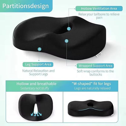 DonutRelax Seat Cushion – Ergonomic Donut Pillow for Tailbone & Pressure Relief, Breathable Mesh Cushion for Office Chair, Home, Car & Wheelchair