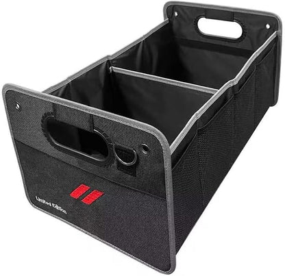 Car Trunk Organizer, Trunk Storage Box with Handle For Dodge Charger Challenger Durango, Collapsible 2 Compartment Automotive Storage Box, Waterproof Oxford Polyester Travel Accessories (B)