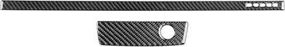 Real Quality Carbon Fiber Compatible with Dodge Charger 2008 2009 2010 Decor Car Co-Pilot Side Dashboard Trim Strip Storage Box Switch Sticker Kit Interior Accessories Decal Style B 2pcs Black