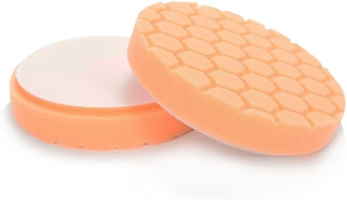 Chemical Guys BUFX_102_HEX4 Hex-Logic Medium-Heavy Cutting Pad, Orange (4.5 Inch Pad Made for 4 Inch Backing Plates), 1 Pad Included