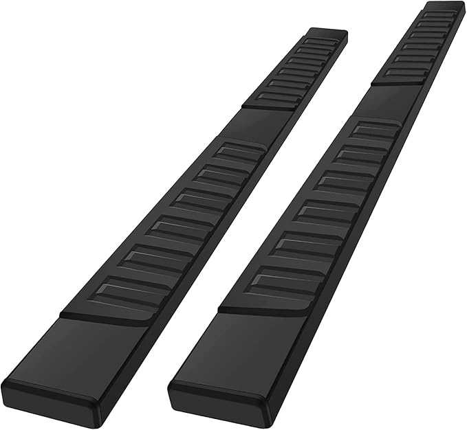 COMNOVA 6 Inches Double Cab Running Boards for 2007-2018 Chevy Silverado/GMC Sierra 1500 Double Cab, 2007-2019 Silverado/Sierra 2500HD 3500HD, Silverado Running Boards Made with Carbon Steel.