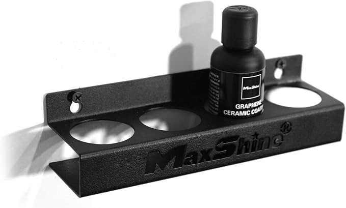 Maxshine Universal Trigger Bottle Holder – Wall-Mount Organizer Holds 8 Spray Bottles – Lightweight & Durable Rack for Garage Storage, Car Wash, Auto Detailing & Cleaning Supplies