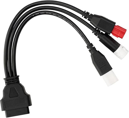 3pin 4 pin 6pin Motor obd2 Cable 3pin 4pin 6pin to 16pin Euro5 OBD Motorbike 3 in 1 OBDii Diagnostic Adapter Scanner Connector Cable for Yamaha Motorcycle Kline for Honda CRF K-T-M X- MAX T Racer