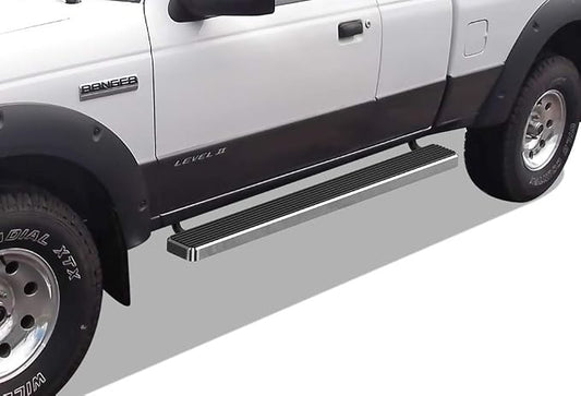 APS Running Boards 5 inches Compatible with Ford Ranger Mazda B-Series 1999-2011 Super Cab 4-Door 304 Stainless Steel (Nerf Bars Side Steps Side Bars)