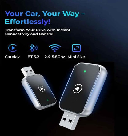 Car Wireless CarPlay Adapter for Land Rover Range Rover Sport 2019-2023 2024 2025, Plug & Play, Play Stable Connection No Latency, Converts Wired to Wireless