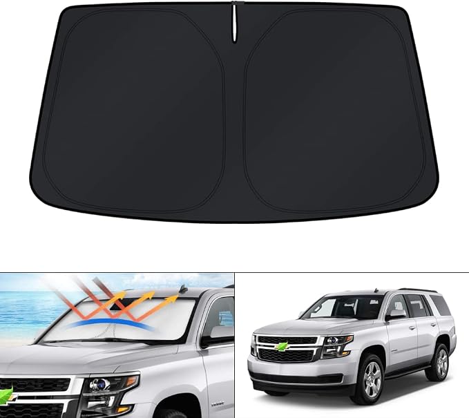 KUST Windshield Sun Shade for Chevrolet Chevy Tahoe/GMC Yukon 2015-2020 Window Accessories Sunshade Sun Protector Foldable Block UV Rays Keep Car Cooler