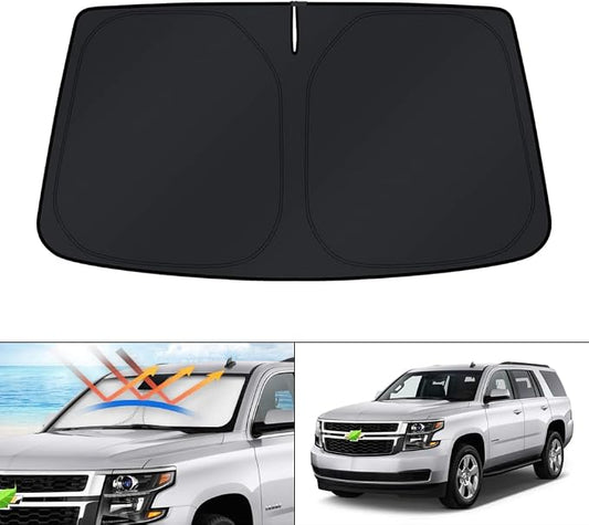 KUST Windshield Sun Shade for Chevrolet Chevy Tahoe/GMC Yukon 2015-2020 Window Accessories Sunshade Sun Protector Foldable Block UV Rays Keep Car Cooler