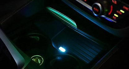 iJDMTOY Aqua Ice Blue USB Plug-in Miniature/Nano LED Car Interior Ambient Accent Lighting Kit