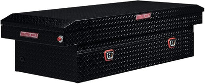 Weather Guard Saddle Truck Tool Box Aluminum Full Extra Wide Gloss Black