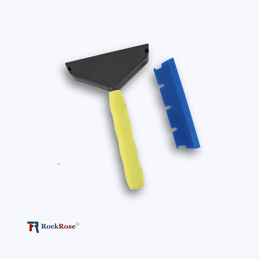 RockRose Comfort Glide Window Wiper Squeegee Effortless Cleaning & Film Installation with Soft TPE Handle for Secure Grip on All Glass Surfaces 2pcs