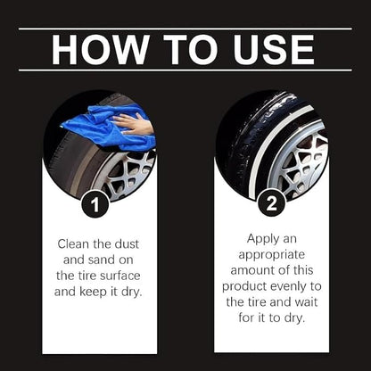 Tyre Nourish Cream, Tire Wax, Restores Black Gloss, Tire Shine, Tire Wax for Ultimate Wheel Protection, 2026 New Tyre Nourish Cream Maintain Luster, Long-Lasting Tire Shine Gelfor for Car Tires (1pcs)