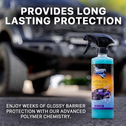 Winter White Ceramic Waterless Car Wash Spray – SiO₂ Infused Formula – Cleans, Shines & Protects Without Water – High Lubricity All Surface Cleaner for Cars, Boats, Motorcycles, RVs & ATVs – 16 oz