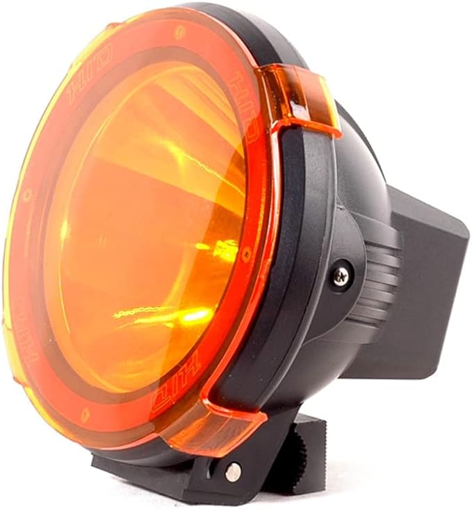 7 Inch HID Offroad Light Spot Beam 12-24V55W HID Fog Driving Work Lamp Clear and Amber Cover 4x4 Off-Road Rally Round Fog Lighting For Truck SUV ATV