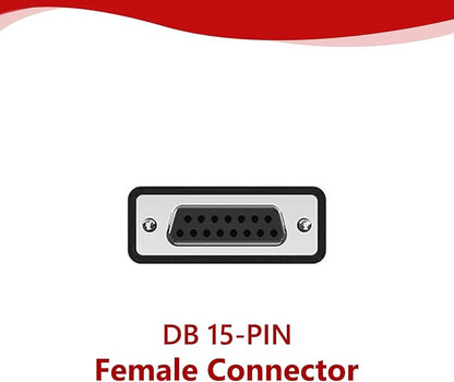 Main Cable Fit for Ancel FX2000 DB15 OBD2 Diagnostic Scanner 16-PIN Male to 15-PIN Female OBD-II Test Replacement Cable Connector Adapter - 3.9ft/120cm