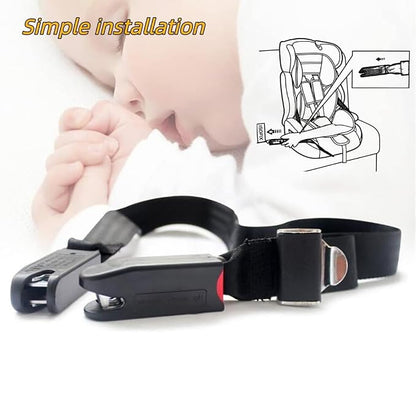Strap Pads Compatible with 1 Pcs Universal ISOFIX Kids Seat Car Fixing Straps Covers with Latch Interface Accessory Cover Set (Black)