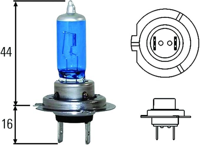 Hella H71070307 Optilux XB Series H7 Xenon White Halogen Bulbs, 12V, 100W, 2 Pack