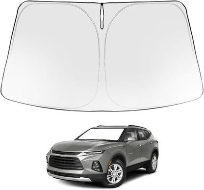 Proadsy Windshield Sun Shade for Chevrolet Blazer 2019–2025 2026 Foldable Front Sunshade Protector Sun Visor Blocks UV Rays Keep Car Cooler