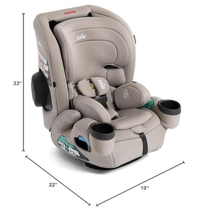 Joie Baby, Saffron™ SI 4‑in‑1 Convertible Car Seat, Rear‑Facing, Forward‑Facing, High‑Back & Booster, LockTight™ Install, Side Impact Protection, No‑Rethread Harness (Dove)