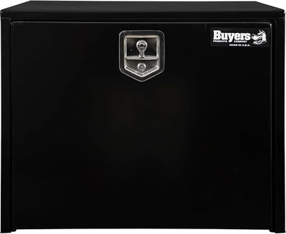 Buyers Products 1704303 Black Steel Underbody Truck Tool Box – 24 x 24 x 30 Inch - Truck Bed & Underbelly RV Storage Box, Locking T-Latch, Weather-Resistant, Heavy-Duty Flatbed Job Box, Made in USA