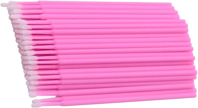 Touch Up Paint Brushes for Automotive Paint Chip Repair Disposable Micro Applicators-Pink(100 PCS)