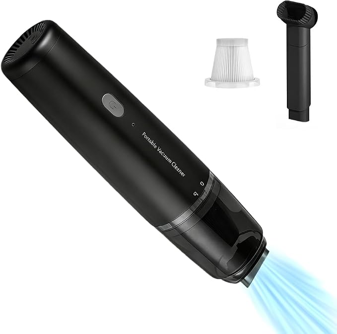 Cordless Handheld Vacuum, Powerful Suction 13000Pa & 0.64lbs Ultra-Lightweight, Portable Car and Home Vacuum for Pet Hair, Quick Type-C Charging