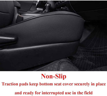 EKR Custom Fit Tacoma Front Car Seat Covers for Toyota Tacoma 2016 2017 2018 2019 2020 2021 2022 2023 Double Cab/Access Cab - Front Row Only,Faux Leather(Black)