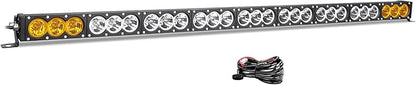 AUXTINGS 49 inch Single Row Dual Color LED Light Bar 270W Off Road Light Bar White Amber Combo LED Work Light Truck UTV 4x4 Cars SUVs ATVs Boats Fog Driving Light with Wiring Harness kit