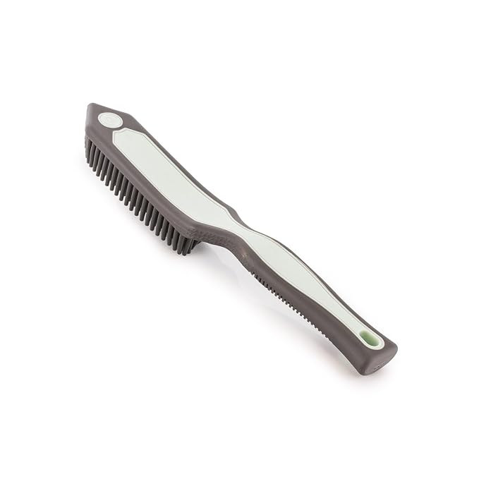 Detail Factory Pet Hair Brush for Car Interior, Rubber Bristle Fur Remover for Carpet, Upholstery, Seats, Cargo Areas & Pet Beds, Light Green