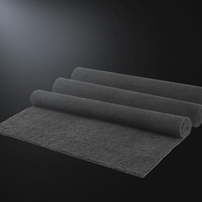 SPTA Microfiber Cleaning Towel, Microfiber Cleaning Cloth for Car Washing, 12 Pack Streak-Free, Ultra Absorbent, Washable for All Purpose Terry Microfiber Towels, 16.1in x 16.1in, 350GSM, Grey-MT038