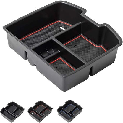 EDBETOS Center Console Organizer Tray Compatible with GMC Sierra 1500 Chevy Silverado Suburban 2500 Avalanche 07-13 Accessory 07-14 Sierra 2500 3500 Yukon Silverado 2500 3500 Suburban 1500 Tahoe, Red