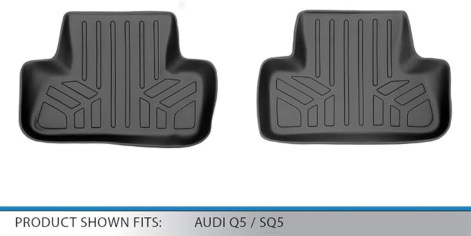 MAXLINER Floor Mats 2nd Row Liner Black for 2009-2017 Audi Q5 / 2014-2017 SQ5