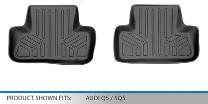 MAXLINER Floor Mats 2nd Row Liner Black for 2009-2017 Audi Q5 / 2014-2017 SQ5