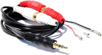 Factory Radio Stereo Auxiliary Aux 3.5mm MP3 Audio Input Adapter Cable Compatible with Mitsubishi 2003-2012 (Lancer, Eclipse, Galant, Endeavor, Outlander, Grandis, Lancer Evolution, Triton, Spyder)