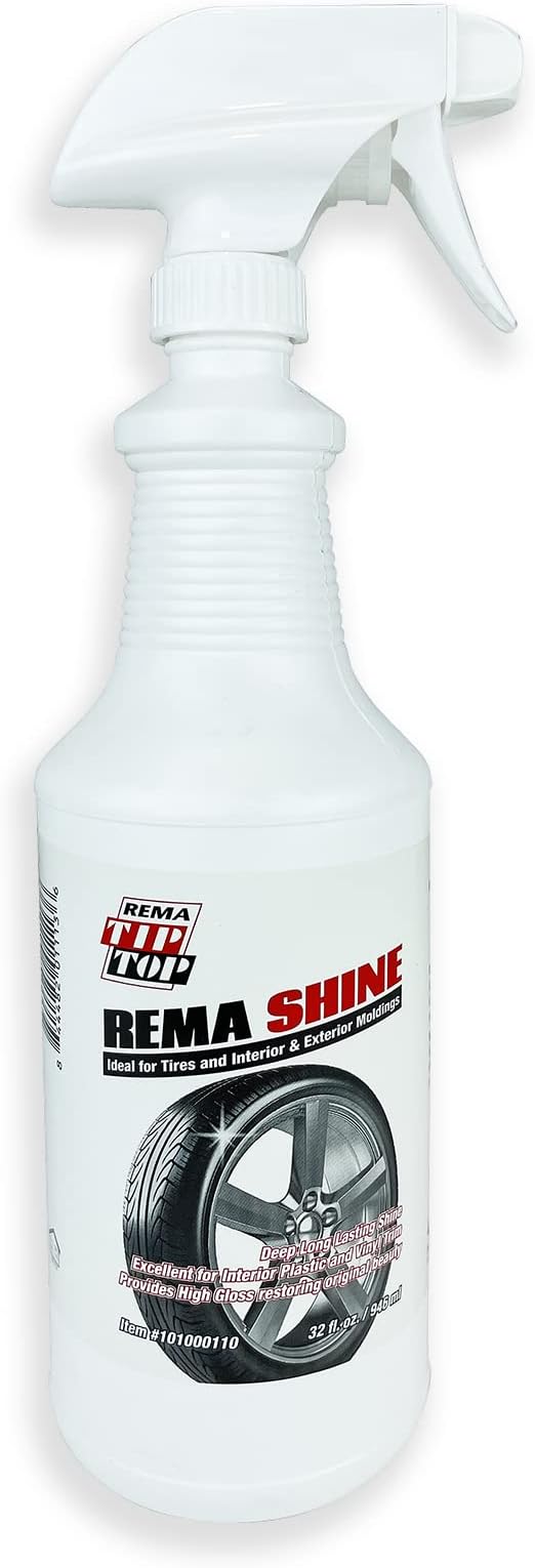 Rema Shine 32oz Tire Shine Spray Bottle Water Based Silicon Tire Dressing