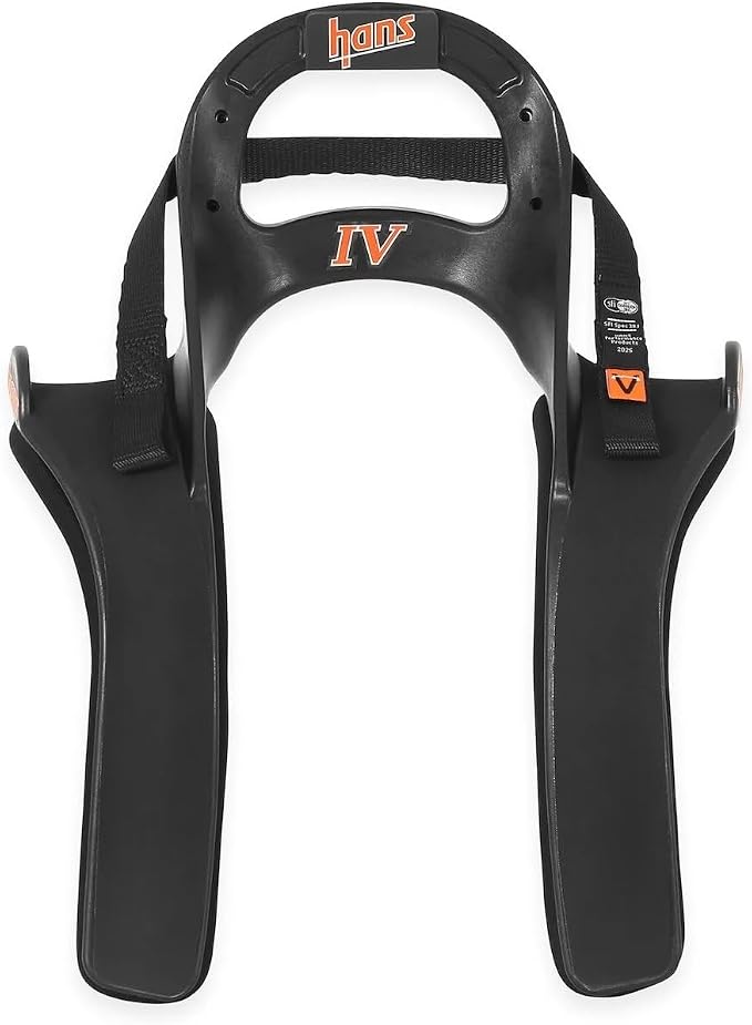 HANS IV 20 Large Quick Clip | Head & Neck Support | SFI 38.1 | Quick Click Tether | Plastic | Kit