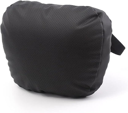TPARTS Leather Headrest Neck Pillow for Tesla Model Y/X/3/S, Tesla Model 3 Accessories, Tesla Model Y Accessories, Car Neck Pillow for Traveling (1pc Black)