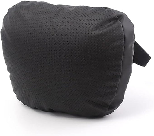 TPARTS Leather Headrest Neck Pillow for Tesla Model Y/X/3/S, Tesla Model 3 Accessories, Tesla Model Y Accessories, Car Neck Pillow for Traveling (1pc Black)