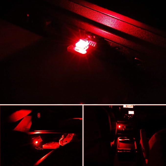 iJDMTOY Touch Control RGB Multi-Color USB Plug-in Miniature/Nano LED Car Interior Ambient Accent Lighting Kit