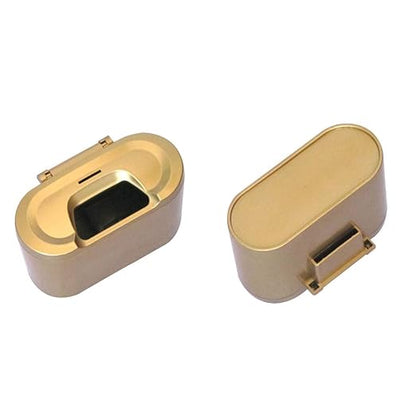 Sakali Portable Mini Car Garbage Can Premium Quality Universal Traveling Portable Car Trash Can (Gold)