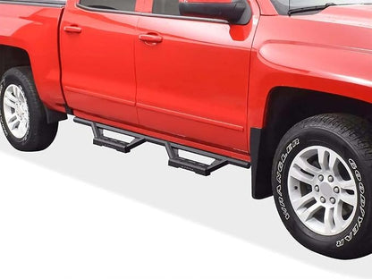 APS Drop Steps Running Boards Compatible with Chevy Silverado GMC Sierra 2007-2018 Crew Cab & 2500 HD 3500 HD 2019 (Exclude 07 Classic) | Stainless Steel Side Steps | Anti-Slip