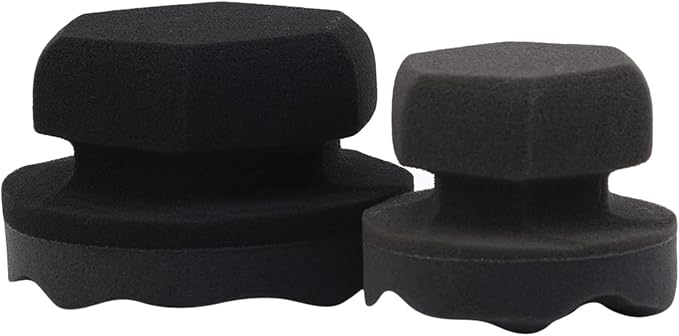 Pro Tire Hex Grip Applicator - Tire Shine Car Detailing Foam Sponge Tool | Car Cleaning Supplies After Car Wash Tire Cleaner | for Vinyl Rubber & Trim Accessories | Wheel Cleaner Rim