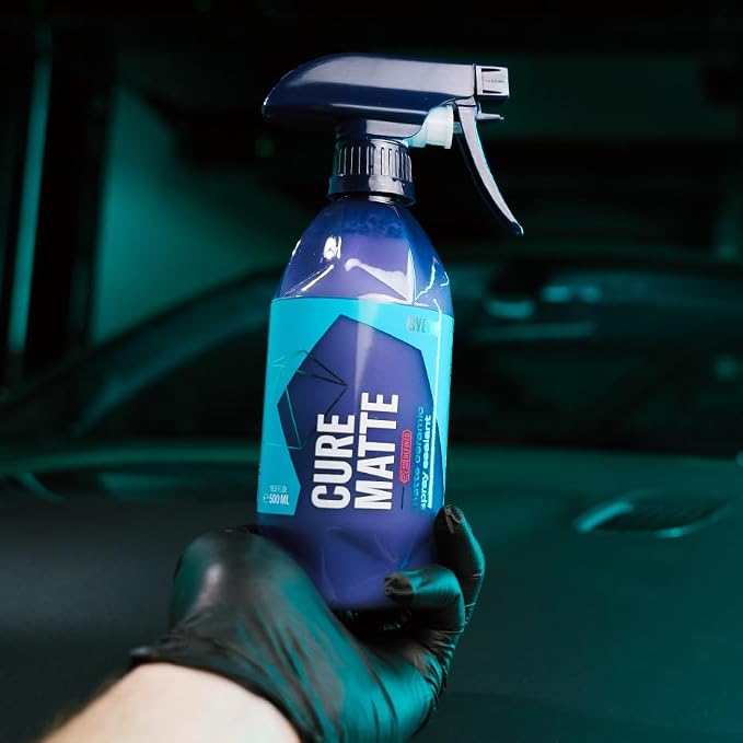GYEON Cure Matte Redefined Hydrophobic Ceramic Spray Sealant for Matte Paint Vinyl PPF Vehicles with Silica Protection and Water Beading Long‑Lasting Matte Finish