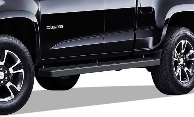APS Running Boards (Nerf Bars Side Steps Step Bars) Compatible with Chevy Colorado GMC Canyon 2015-2026 Crew Cab 6ft Bed (Black Powder Coated 5 inches Wheel to Wheel)
