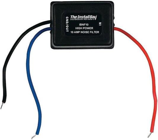 Install Bay IBNF10 10 AMP Noise Filter for 12V Car Audio Products