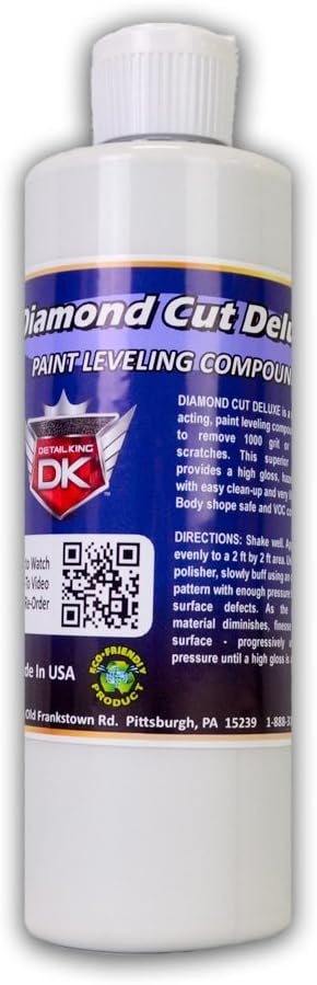 Detail King Diamond Cut Deluxe - Polishing Compound - Car Scratch Remover - Swirl Remover - 16 Oz