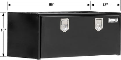Buyers Products 1702110 Steel Underbody Truck Tool Box 18 x 18 x 48 Inch, Black Powder-Coated 14 Ga Steel, Locking Stainless Paddle Latch, Drop Door, Weather-Resistant, Made in USA