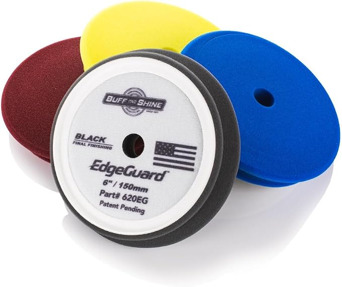 Buff and Shine - EdgeGuard Foam Buffing Kit - Multicolor - 6" - Pack of 4