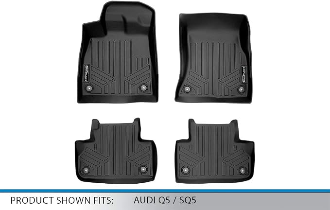 MAXLINER Custom Fit Floor Mats 2 Row Liner Set Compatible with 2018-2025 Audi Q5