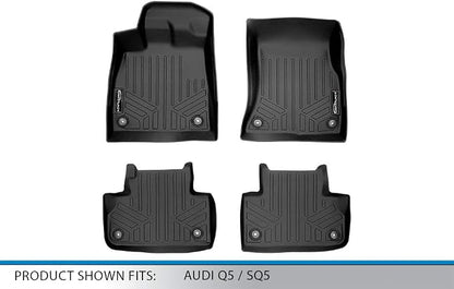 MAXLINER Custom Fit Floor Mats 2 Row Liner Set Compatible with 2018-2025 Audi Q5